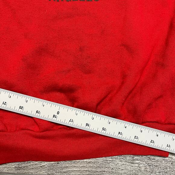 Vintage 90s Hard Rock Cafe Los Angeles Red Mens Small Crewneck Sweatshirt USA‎ - Picture 10 of 10